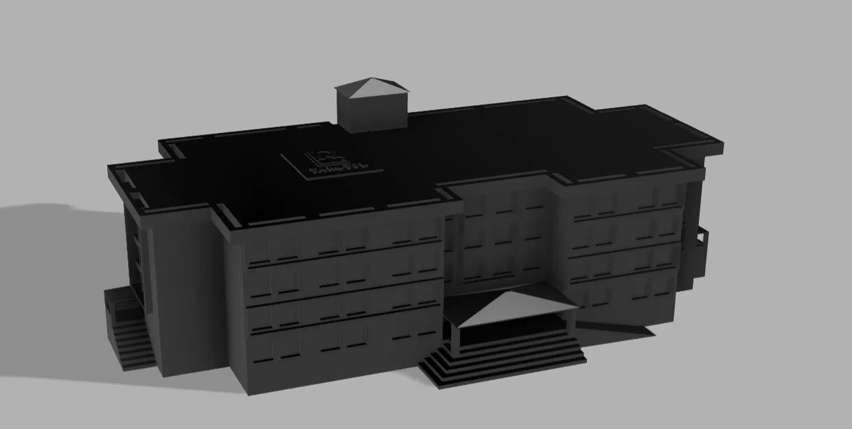 Mô hình kiến trúc trường học (School Building) 3D cho sa bàn - Image 2