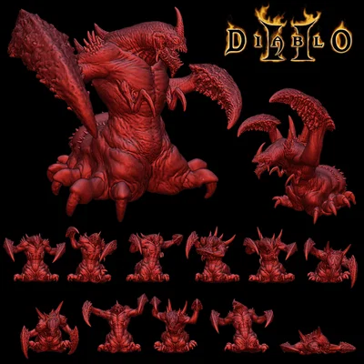 Mô hình 3D Duriel Diablo II Resurrected - 11 Tư thế cực chất