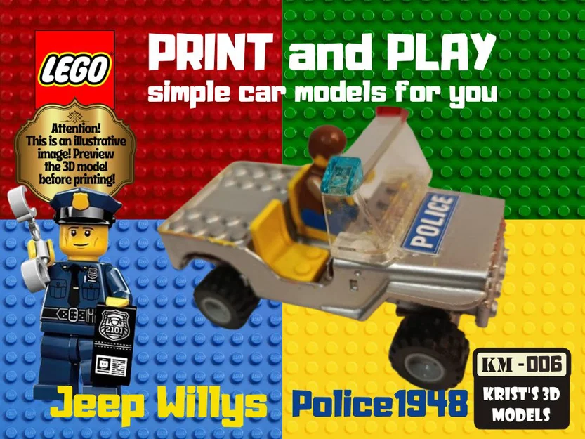 Mô hình in 3D LEGO Jeep Willys 1948 cho người đam mê sưu tầm - Image 1
