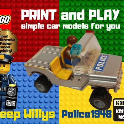 Mô hình in 3D LEGO Jeep Willys 1948 cho người đam mê sưu tầm