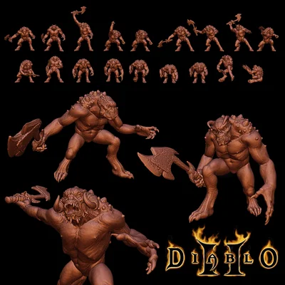 Bộ sưu tập 20 mô hình Minion Diablo II Resurrected để in 3D