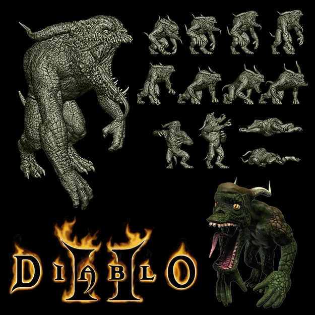 Mô hình 3D quái vật Tainted trong Diablo II (12 tư thế) - Image 1
