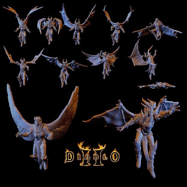Mô hình Succubi Diablo II cực đẹp cho in 3D - 10 tư thế tùy chọn - Image 1