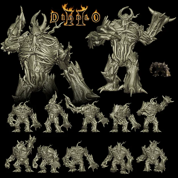 Mô hình 3D Thorned Hulk từ Diablo II - 10 tư thế sống động - Image 1