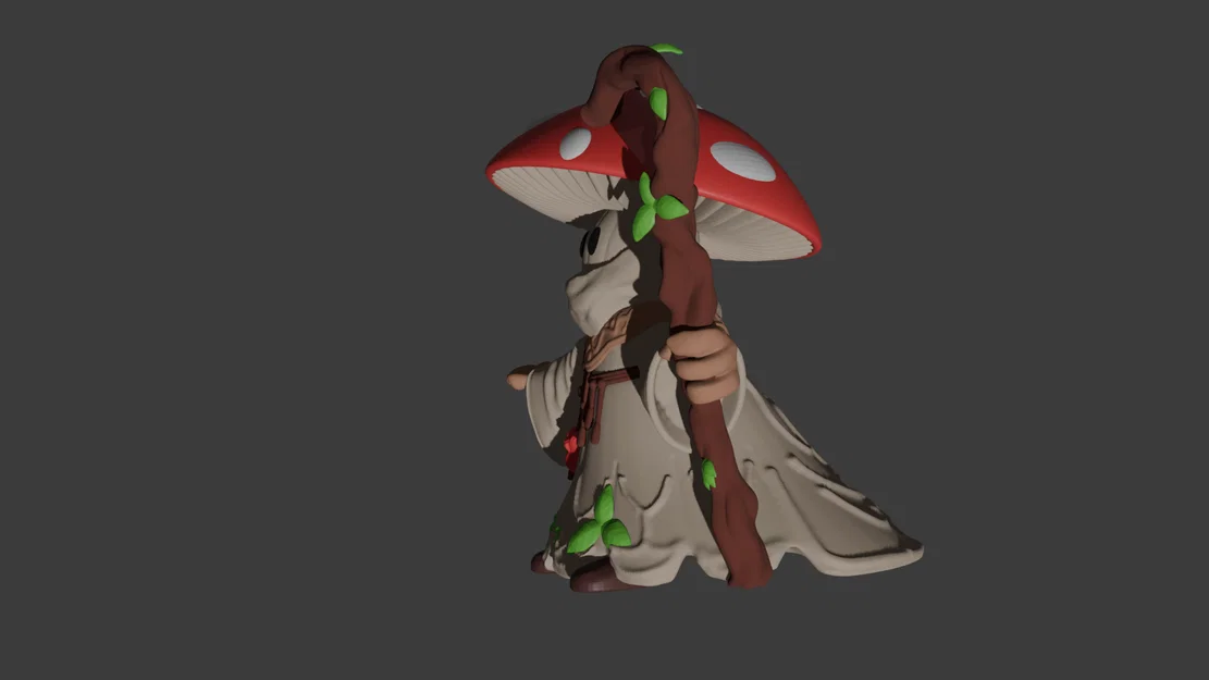 Mô hình pháp sư nấm Shroomy cho game DnD (3D Printable) - Image 2