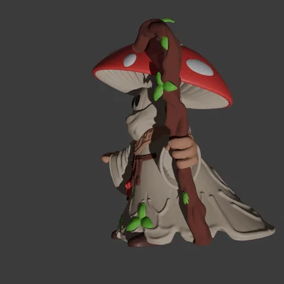 Mô hình pháp sư nấm Shroomy cho game DnD (3D Printable)