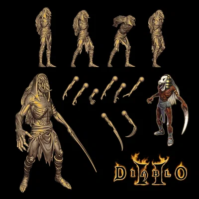 Mô hình Unraveler Diablo II - Bộ kit lắp ráp quái vật Undead