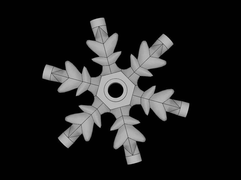 Mô hình bông tuyết 4x4 tương thích với LEGO in 3D - Image 1