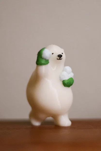 Mô hình gấu Bắc Cực chơi ném bóng tuyết (KUMATY) - In 3D siêu dễ thương - Image 2