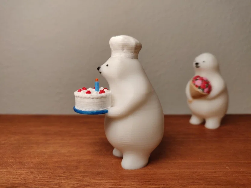 Mô hình gấu Bắc Cực làm bánh (KUMATY) - Món quà sinh nhật 3D siêu cute - Image 2