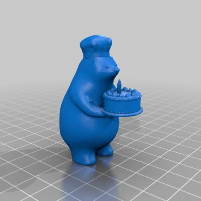 Mô hình gấu Bắc Cực làm bánh (KUMATY) - Món quà sinh nhật 3D siêu cute