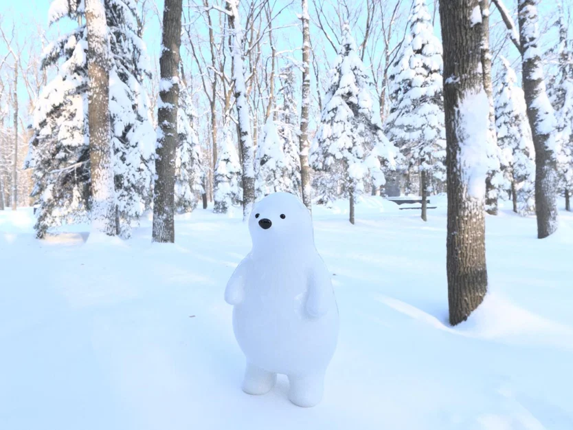 Mô hình in 3D gấu Bắc Cực Kumaty siêu đáng yêu - Image 2