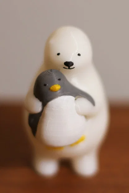 Mô hình 3D gấu Bắc Cực tặng quà chim cánh cụt siêu đáng yêu - Image 4