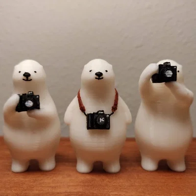 Mô hình 3D KUMATY: Những chú gấu Bắc Cực đam mê nhiếp ảnh