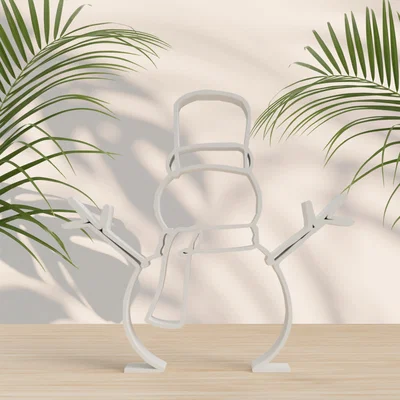 Mô hình người tuyết 3D nghệ thuật tối giản One Line Art