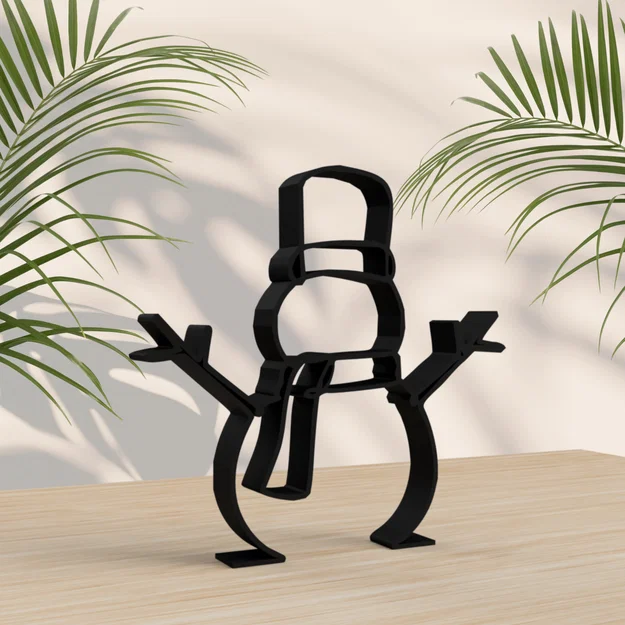 Mô hình người tuyết 3D nghệ thuật tối giản One Line Art - Image 3