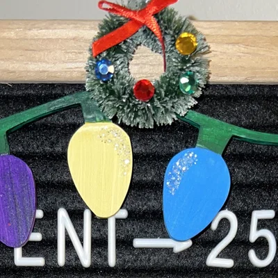 Đèn Trang Trí Giáng Sinh Cho Bảng Pegboard - Dễ In, Dễ Decor