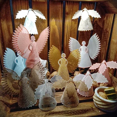 Thiên thần & chuông treo Noel – in nhanh (11–28 phút)