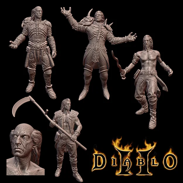 Mô hình 3D Necromancer Diablo II Resurrected chi tiết cao - Image 1