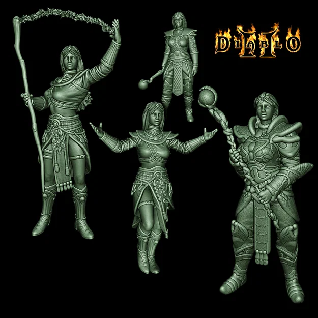 Mô hình 3D Sorceress Diablo II - Phiên bản pháp sư đầy quyền năng - Image 1