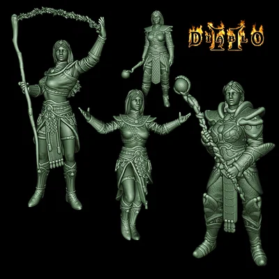 Mô hình 3D Sorceress Diablo II - Phiên bản pháp sư đầy quyền năng