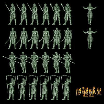 Mô hình 3D Sorceress Diablo II - Phiên bản pháp sư đầy quyền năng