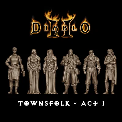 Mô hình NPC Diablo II Act I 3D - Nhân vật game kinh điển