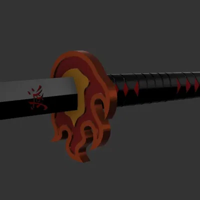 Tải file 3D Katana của Tanjiro Kamado - Mô hình Cosplay ấn tượng
