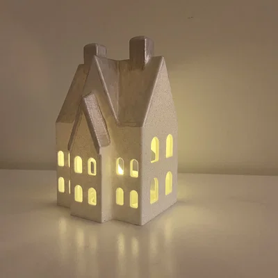 Ngôi nhà nhỏ có khay đựng tealight