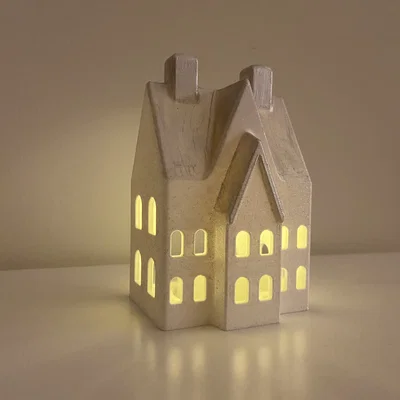 Ngôi nhà nhỏ có khay đựng tealight