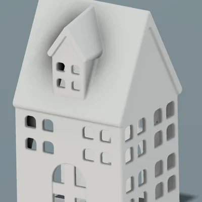 Ngôi nhà giữa có khay đựng nến tealight