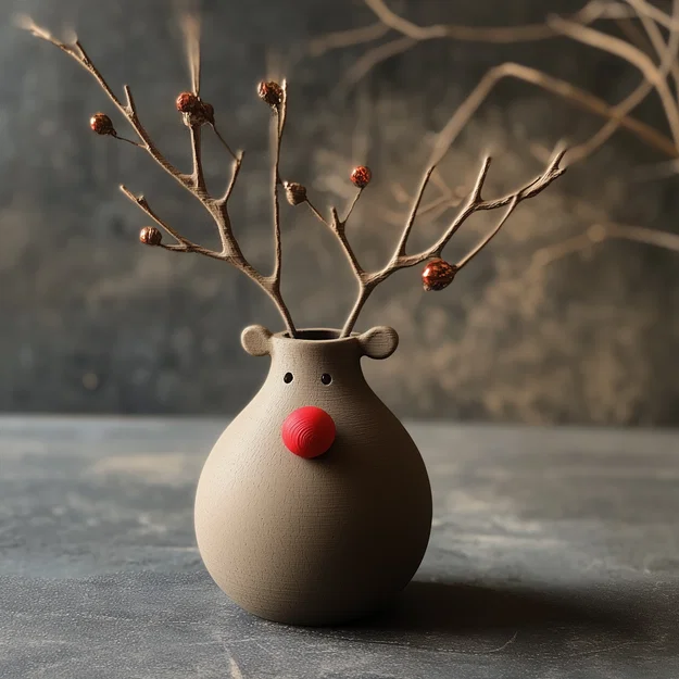 Bình Hoa Tuần Lộc (Reindeer Vase) - Image 1