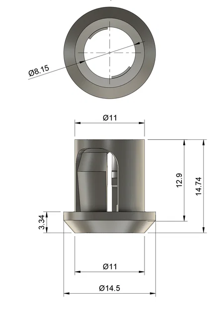 Ngàm giữ LED 8mm (8mm LED Holder) - Image 2