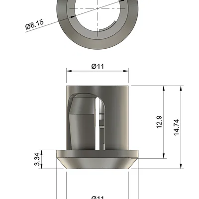 Ngàm giữ LED 8mm (8mm LED Holder)