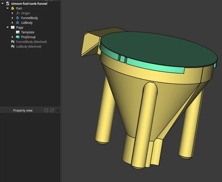 Phễu tiếp nhiên liệu cho xe Simson (có nắp và file FreeCAD) - Image 2