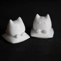 Mô hình chú mèo ú dễ thương ngồi trên gối (Cute Chubby Cat 3D) - Thumbnail 2