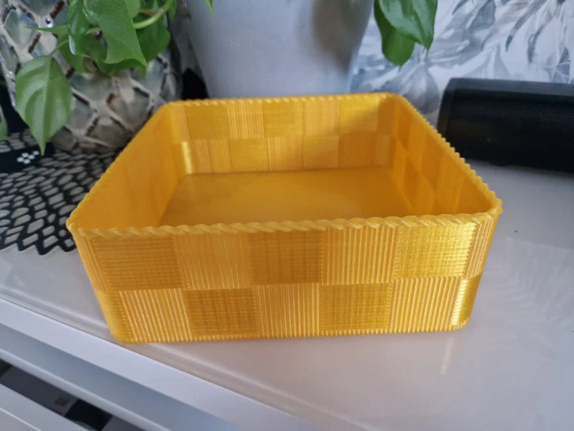 Mẫu in 3D giỏ hình vuông (Square Basket) trang trí và đựng đồ - Image 1