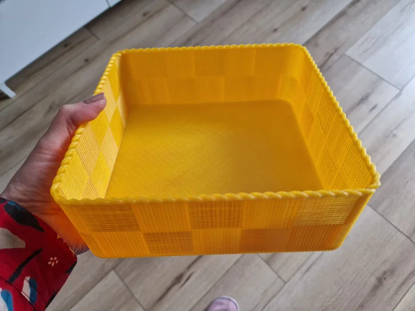 Mẫu in 3D giỏ hình vuông (Square Basket) trang trí và đựng đồ - Image 2