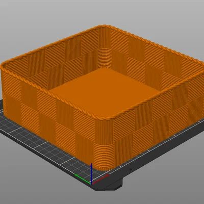 Mẫu in 3D giỏ hình vuông (Square Basket) trang trí và đựng đồ