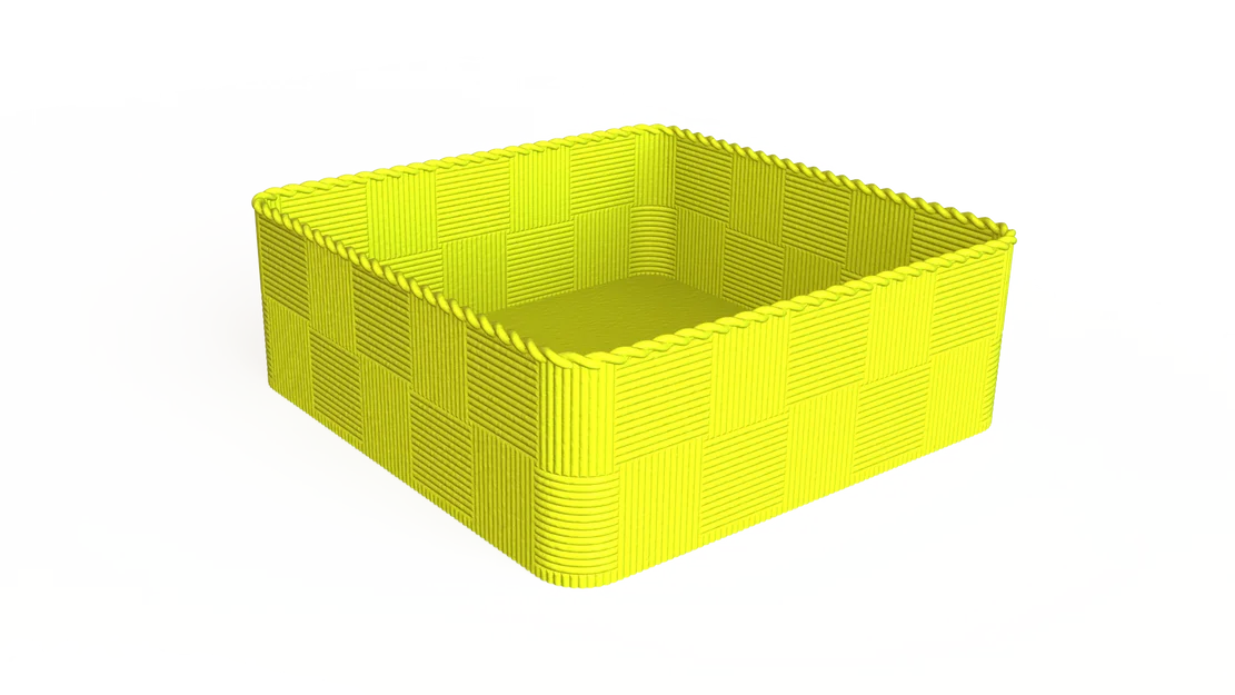 Mẫu in 3D giỏ hình vuông (Square Basket) trang trí và đựng đồ - Image 5
