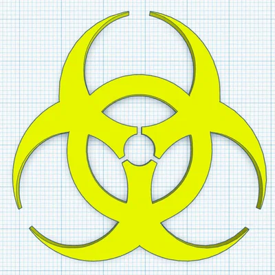 Mô hình biểu tượng Biohazard (nguy hiểm sinh học) để in 3D
