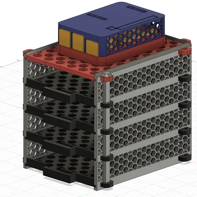 SSD-/HDD Tower & Khay gắn Raspberry Pi 4