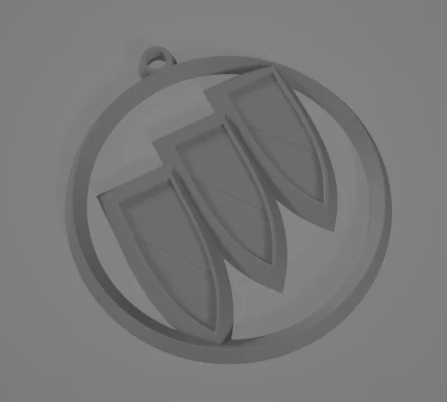 Móc khóa logo Buick (Buick keychain) in 3D độc đáo - Image 2