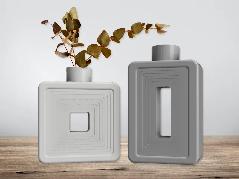 Bình Hoa Nordic Dáng Vuông (Nordic Vase Square Vase) - Image 1