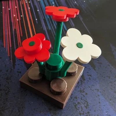 Bông hoa Lego kèm miếng đất (Cập nhật)
