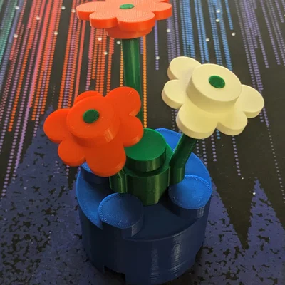 Bông hoa Lego kèm miếng đất (Cập nhật)