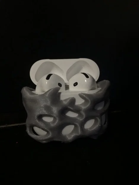 Ốp bảo vệ AirPods 4 thiết kế lưới nghệ thuật in 3D độc đáo - Image 1