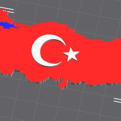 Móc khóa hình bản đồ Thổ Nhĩ Kỳ (TÜRKİYE HARİTASI) in 3D đẹp mắt