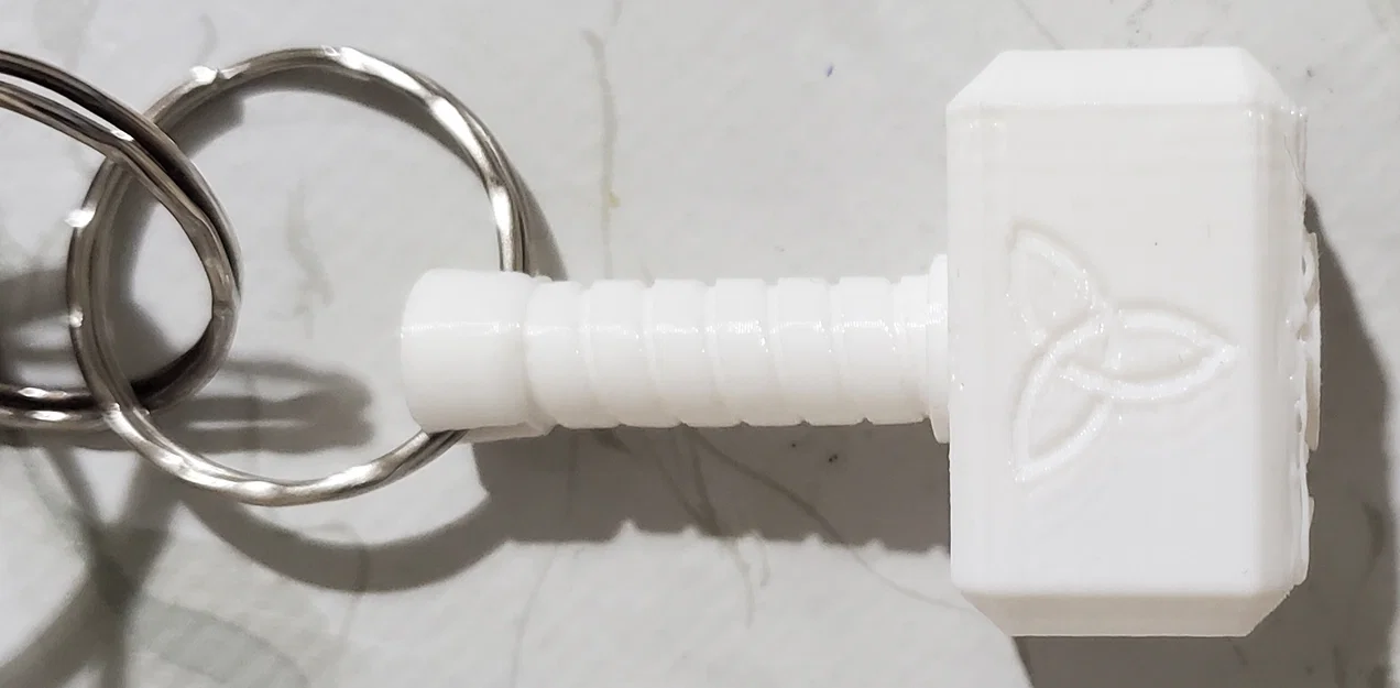 Móc khóa Spinner Búa Thor (Mjolnir) (print in place) - Image 3