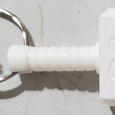 Móc khóa Spinner Búa Thor (Mjolnir) (print in place)